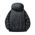 thumbnail image 5 of Zedker Mens Jacket Sherpa Lined Hoodie Jacket Winter Warm Heavy Weight Zip Up Hooded Sweatshirt Thick Fleece Coats Black XXL, 5 of 10