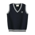 thumbnail image 5 of SUXIAN Boys Sweaters V Neck Color Block Knit Vest Warm Winter Pullover for Kids Age 3-16 Casual Layering Blue 4-5 Years, 5 of 5