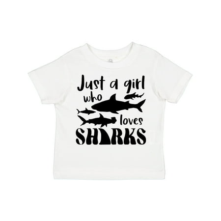 

Inktastic Just a Girl Who Loves Sharks Gift Toddler Toddler Girl T-Shirt