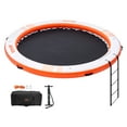 thumbnail image 1 of VEVOR Inflatable Floating Dock, ø10FT Inflatable Dock Platform with ø8FT Trampoline Mesh Pool, Non-Slip Floating Platform Water Mat with Portable Bag & Detachable Ladder for Pool Beach Relaxation, 1 of 9