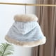 thumbnail image 4 of Gibobby Grandes NiñosChaqueta para niñas pequeñas, moda de otoño e invierno, para niños pequeños, con cuello de lana, chaquetas sólidas, capa cálida de l(Azul, 5-6 Años), 4 of 5