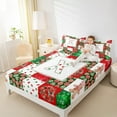 thumbnail image 4 of Manfei Personalized Initial X Twin Sheet Sets 3 Pieces for Kids Boys Girls, Merry Christmas Twin Fitted Sheet, Gingerbread Lollipop Plaid Flat Sheet, Lightweight Room Decor, 4 of 7
