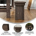 thumbnail image 3 of Flash Furniture Hercules 40'' x 12'' Mahogany Solid Pine Folding Farm Bench, 3 of 9