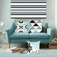 thumbnail image 4 of Set of 6 Geometry Throw Pillow Covers 18x18 Inch,Black and Curry Pale Blue Triangles Decorative Couch Pillow Cases,Modern Floral Linen Square Cushion Covers for Couch Bed Living Room Sofa, 4 of 6