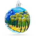 thumbnail image 2 of Mountain River Painting Glass Ball Christmas Ornament 4 Inches, 2 of 4