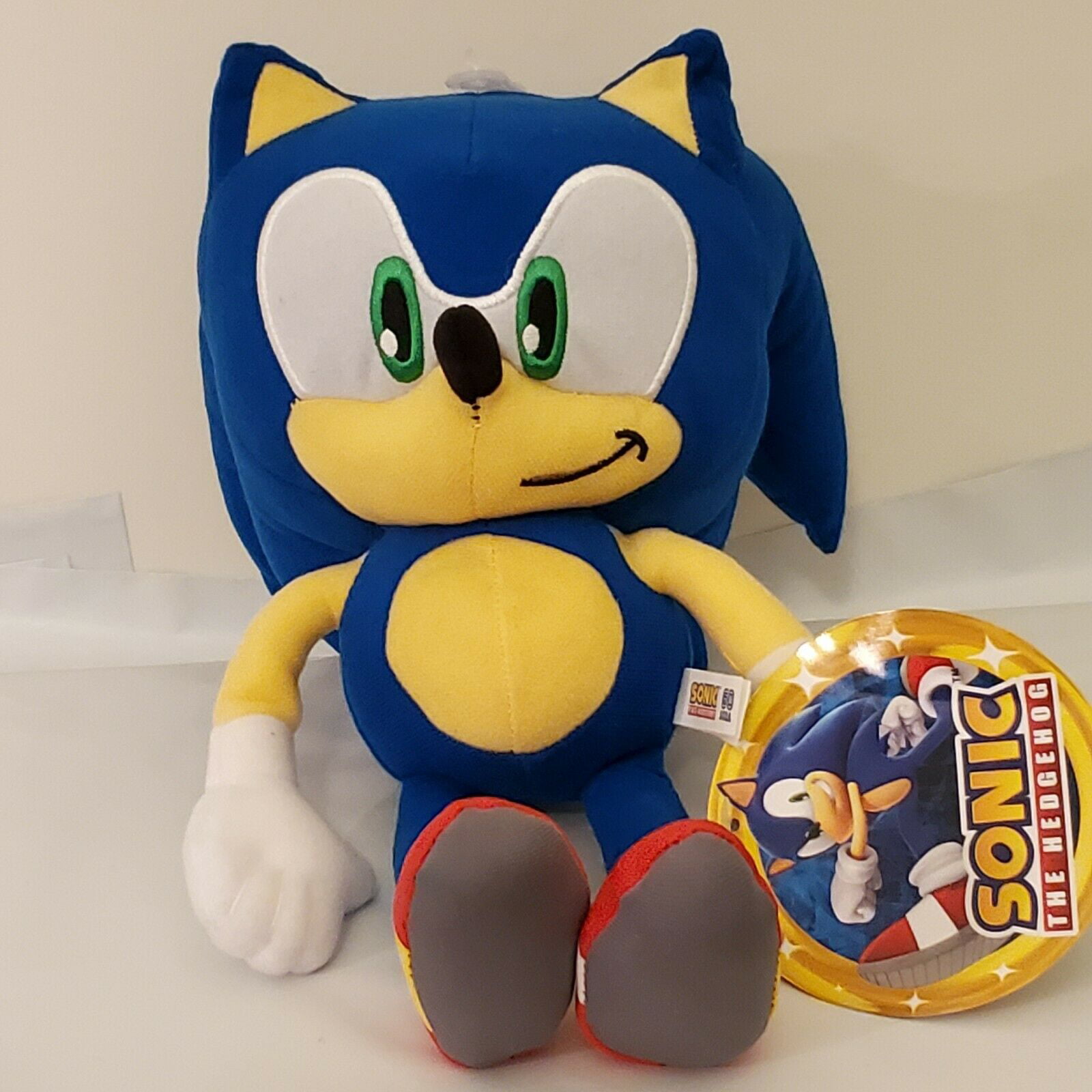 AUTHENTIC LARGE 12" INCH SEGA SONIC THE HEDGEHOG TAILS SHADOW KNUCKLES PLUSH SET 