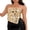 Gold, variant on Womens Off The Shoulder Sequin Tops Sleeveless Crop Top Sparkle Sequin Party Corset