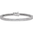 thumbnail image 3 of Sterling Silver Shimmer Rhodium-Plated Cz 131 Stone 7 Inch Bracelet(Length 7) - Jbsp, 3 of 5
