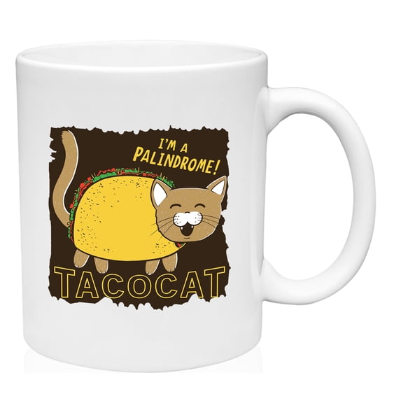 Taco Cat Mug Large Coffee Mug 15 oz Ceramic Coffee Mug Funny Gift Cup