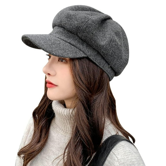 Ksopiavobs Newsboy Hats for Women Fashionable Newsboy Cap for Women Baker Boy Cap Winter Hats with Brim Cabbie Beret Hat