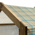 thumbnail image 5 of Checkered Pet House, Zigzag Patterned Lines Celtic Culture Inspired Fashion, Outdoor & Indoor Portable Dog Kennel with Pillow and Cover, 5 Sizes, Cream Pale Blue, by Ambesonne, 5 of 5