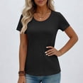 thumbnail image 6 of Tqcoqu Womens Workout Short Sleeve Shirts Round Neck with Breathable Mesh Lightweight for Fitness Yoga Running,Black,Women's S-XXL, 6 of 10