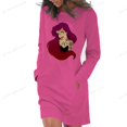 thumbnail image 3 of Vestido con capucha de princesa punk de Disney para mujer, vestido con bolsillos a la moda, minivestidos a la cadera para mujer, tallas grandes, 3 of 5