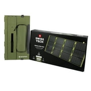 Swiss Tech 100W Foldable Solar Panel, USB-A & USB-C Portable Charger, Waterproof