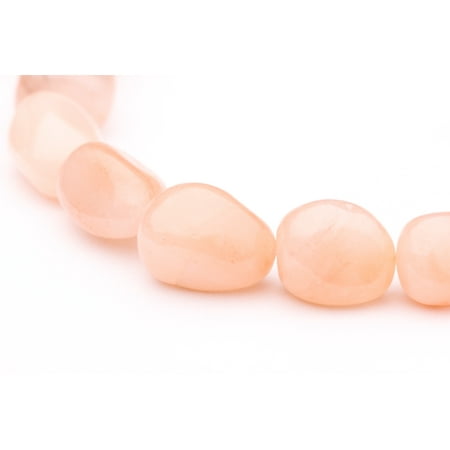Peach Gemstone - Freeform - Shaped Peach Quartz Crystal Beads Semi Precious Gemstones Size: 16x12mm Crystal Energy Stone Healing Power for Jewelry Making