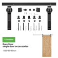 thumbnail image 1 of Barn Door Sliding Track Heavy Duty Roller Hardware Smooth Gliding System For Kitchen Closet Room Divider Doors ,Easy Install, 1 of 7