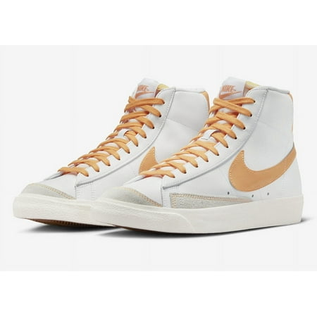 Nike Blazer Mid '77 FD0287-100 Women's White/Peach Leather Sneaker Shoes JN357 (8.5)