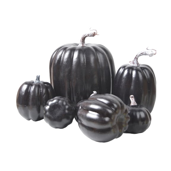 Foam Pumpkin Decor Set 7pc Artificial Fake Halloween Prop for Centerpiece Arrangement