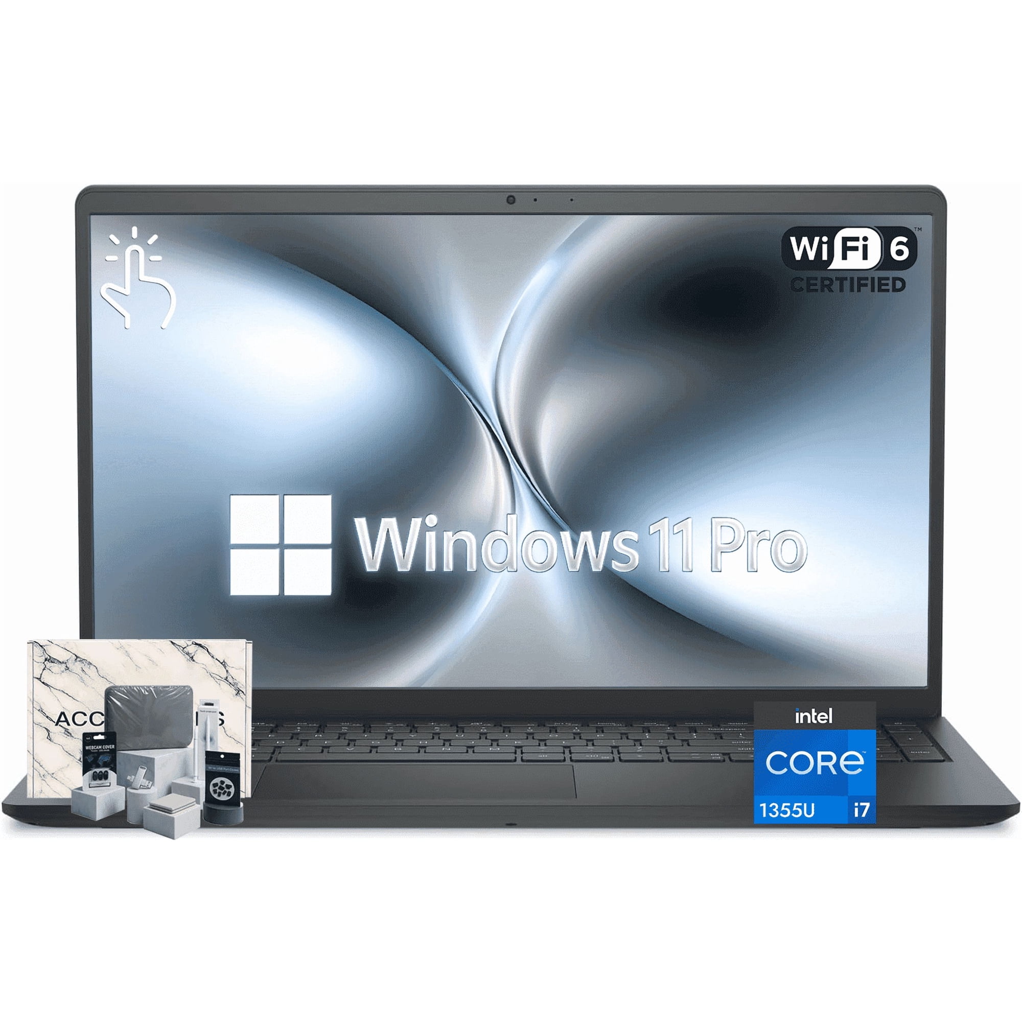 Dell Inspiron 15.6" FHD Touchscreen Laptop, Intel i7-1355U, 16GB DDR5 RAM, 1TB PCIe SSD,Windows 11 Pro, Black