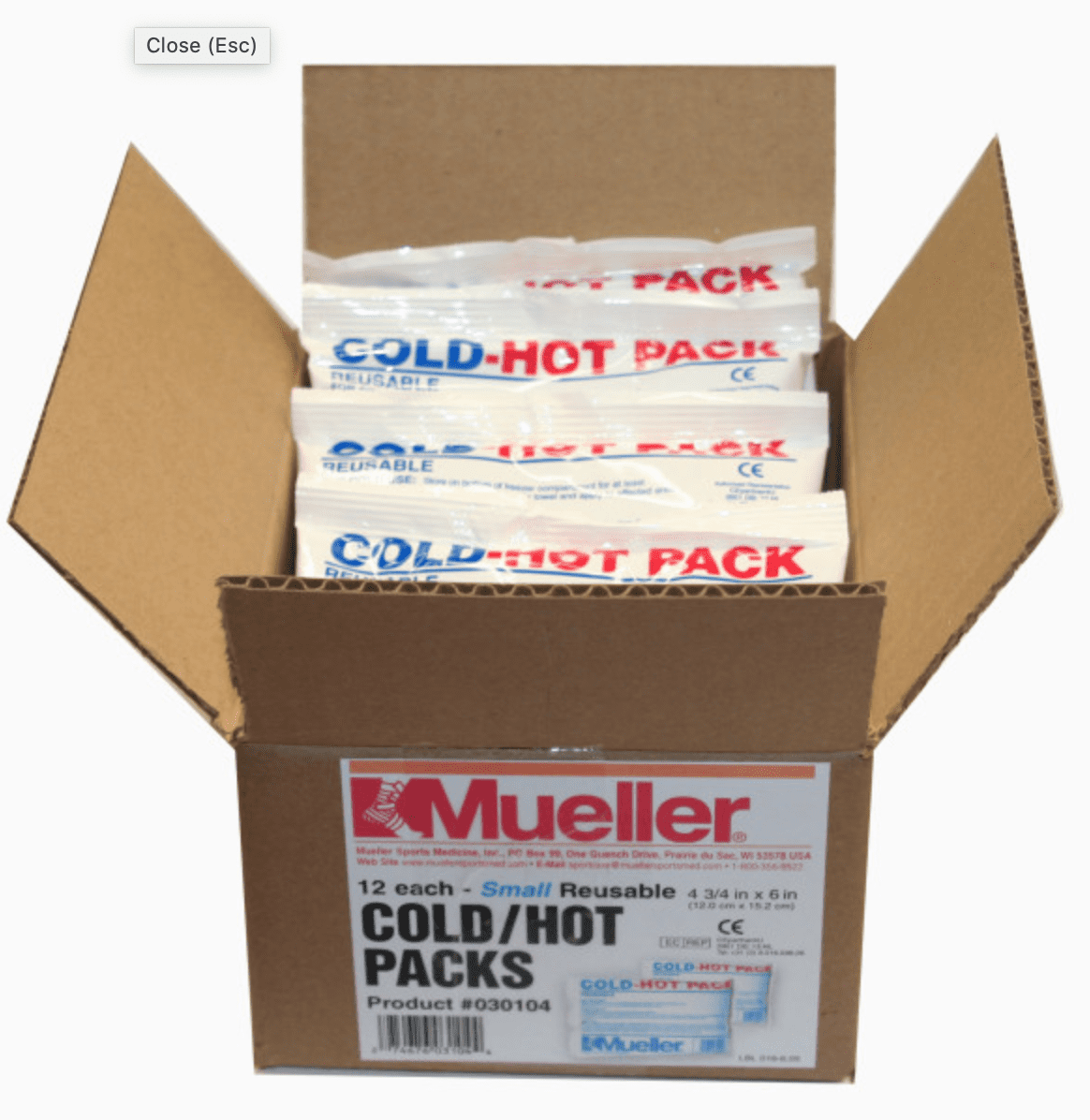 Mueller Reusable Cold / Hot Pack, Regular 4.75" x 6" (12/CS)