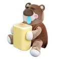 thumbnail image 2 of Soft Plush Car Tissue Case Trash Can Multifunctional Car Armrest Storage Box for Bear, 2 of 9