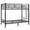 Black, variant on Tcbosik Bunk Bed Twin Over Twin Size, Heavy Duty Metal Bed Frame with Side Ladder and Safety Guardrail, Easy Assembly, Black