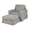 Gray, variant on Sunset Trading Americana Slipcovered Chair & Ottoman Performance White