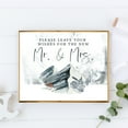 thumbnail image 2 of Koyal Wholesale Unframed Winter Snowy Woodland Forest Watercolor Party Sign, Please Leave Your Wishes New Mr. & Mrs., 2 of 4