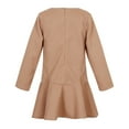 thumbnail image 2 of Little Girls Khaki Irregular Waistline Sweet Dress 3, 2 of 4