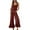 Wine, variant on Akafmk Plus Size Jumpsuits for Women Summer,Casual Rompers for Women,Solid Color Sleeveless Camisole Pocket Can Be Easily Paired with Jumpsuit Loose Fitting Overalls