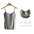 thumbnail image 3 of Women'S Tank Tops With Built-in Bra Comfortable and Breathable, Suitable for Both Outer and Inner Wear With thin Spaghetti Straps Grey S, 3 of 7