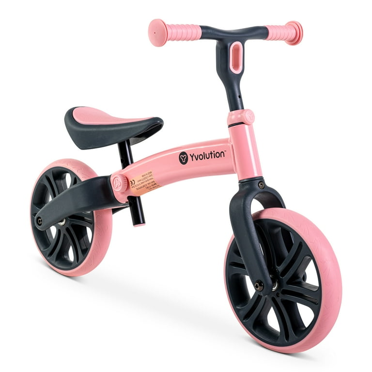 Free Shipping Yvolution Velo Toddler Balance Bike 9 Wheel Pink Boys and Girls 18 Months to 3 Years Old Walmart