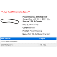 thumbnail image 2 of Power Steering Multi Rib Belt - Compatible with 2004 - 2009 Kia Spectra 2.0L 4-Cylinder 2005 2006 2007 2008, 2 of 2