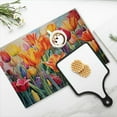 thumbnail image 4 of Bahomeck Placemats Set Of 4 Rectangle Linen Cotton Placemats For Dining Table Fade Resistance Washable Heat Resistant，18*12Inch,Tulips In Full Bloom With Rich Colors And Detailed Petals, 4 of 4