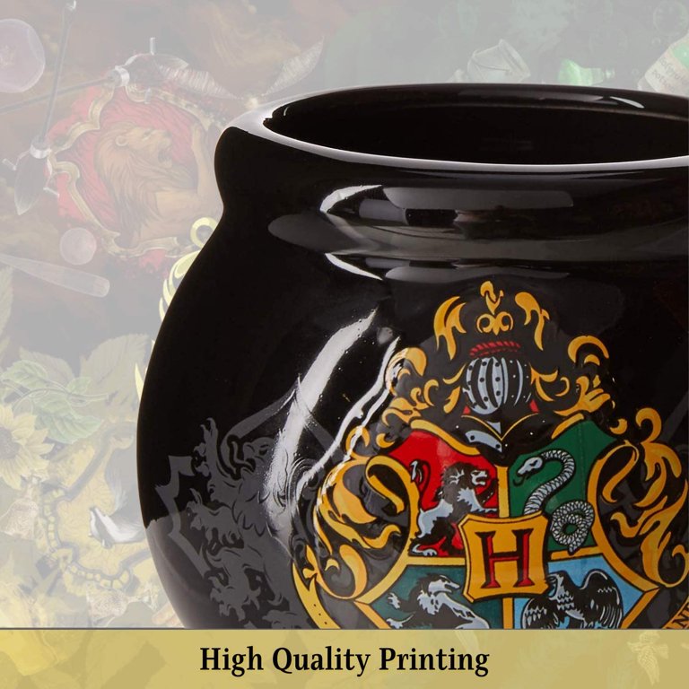Warner Bros Harry Potter Hogwarts School Crest Cauldron 3D Sculpted Ceramic  Coffee Mug, 20 Ounces