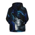 thumbnail image 7 of Uourmeti Galaxy Stars Wolf Design Kids Casual Pullover Hoodie Long Sleeve Soft with Pockets Lightweight Comfy Top Boys Size 8-10, 7 of 7