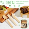 thumbnail image 3 of Verdelife 360 Count Disposable Cutlery Eco Friendly Biodegradable 120 Wooden Knife 120 Wooden Fork 120 Wooden Spoon Mixed Box, 3 of 7