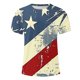 thumbnail image 3 of Hombres Pantalones Cortos, Día de la Independencia Impreso, Cuello Redondo Camisetas de Manga Corta, 3 of 5