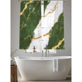 thumbnail image 5 of Green Marble Sheer Curtains 63 Inch Length 2 Panels Set, Luxury Gold White Abstract Cracks Artwork Voile Window Treatment Rod Pocket Curtains Sheers Drapes for Bedroom/Living Room/Kitchen 52x"63"x2, 5 of 7