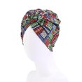 thumbnail image 3 of Diadema Turbante Boho Chic BRI Diseño Geométrico Azul Verde, 3 of 4