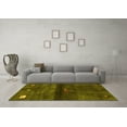 thumbnail image 3 of Ahgly Company Indoor Round Abstract Yellow Contemporary Area Rugs, 5' Round, 3 of 4