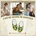 thumbnail image 7 of Daiia Lemon Print Women’s Fuzzy Slippers Memory Foam Lightweight House Shoes Cozy Loafer Flannel House Shoes-40/41, 7 of 7