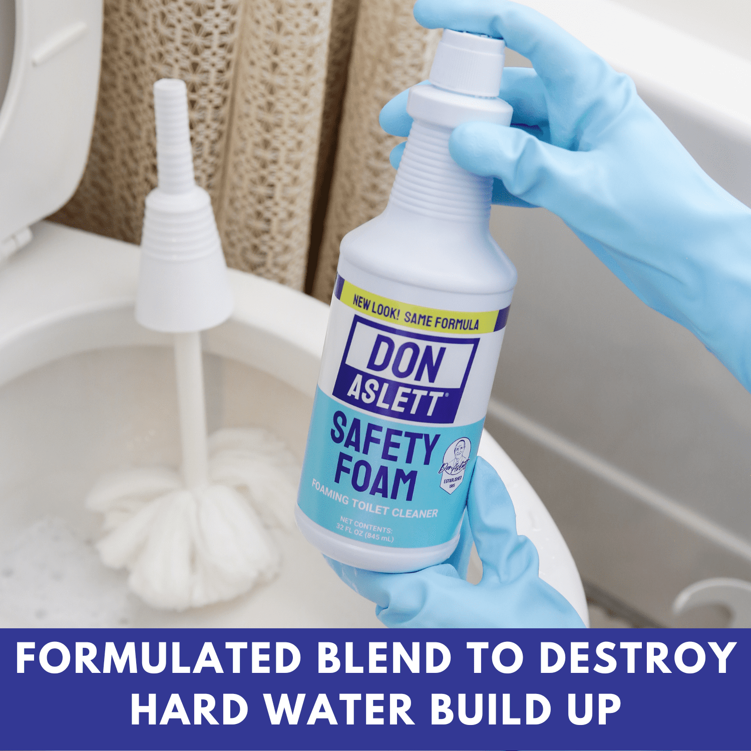 Don Aslett's Complete Toilet Cleaning Set | Includes 32 oz Toilet Cleaner, Convenient Cleaning Caddy, Johnny Mop Toilet Brush, and Pumice Stone for Tough Stains