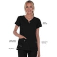 thumbnail image 6 of Grey's Anatomy Signature 2121 2 Pocket Notch Neck Top-Black-, 6 of 7