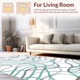 thumbnail image 2 of ODIKA 6' x 9' Machine Washable Non-Slip Area Rug, Abstract Wavy-Line High Traffic Rug, Green, 350108, 2 of 7