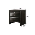 thumbnail image 2 of Gray Oak Look - English Dovetail Joints - Bedside Storage - Sleek Bedroom Piece, 2 of 3