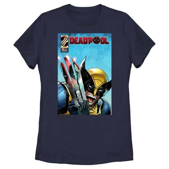 Women's Marvel: Deadpool & Wolverine Reflection in Claw Poster Graphic T-Shirt
