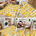 thumbnail image 5 of 3'x5' Area Rugs, Abstract Yellow Indoor Outdoor Area Rug for Living Room Bedroom, Geometric Color Block Minimalist Washable Bathroom Rugs Kitchen Floor Carpet Mats Home Decor Aesthetic, 5 of 8