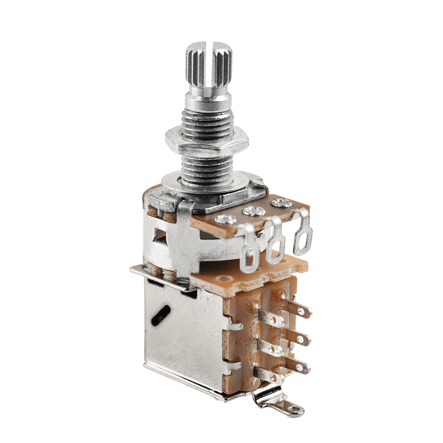 LOOKSEVEN 1/2/4 Pcs Guitar Push-Pull Pot 18-Split Long Shaft switch, A/B/25K/50K Tone Volume-A50Kx4