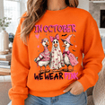 thumbnail image 4 of Breast Cancer Awareness Shirt, In October We Wear Pink Duck Sweatshirt, Funny Halloween Pink Ribbon Gift, Survivor Support Hoodie and T-Shirt, Gift for Women, 4 of 9